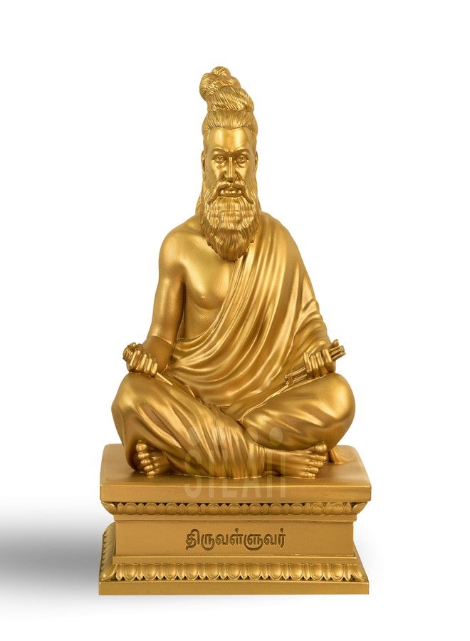 SILAII Thiruvalluvar Sculpture - 6 Inch | Gold Colour Statue Home Decor & Cultural Gifting - Image 1